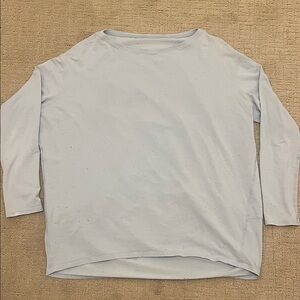 Lululemon flowy long sleeve, light blue with confetti, size 4